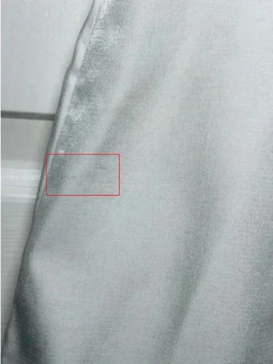 Lulus Flawed Truly the Cutest White Satin Square Neck Mini Dress Stain on back - Picture 8 of 10